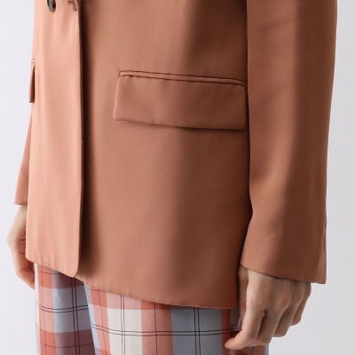 キュプラレーヨン　ダブルブレストジャケット