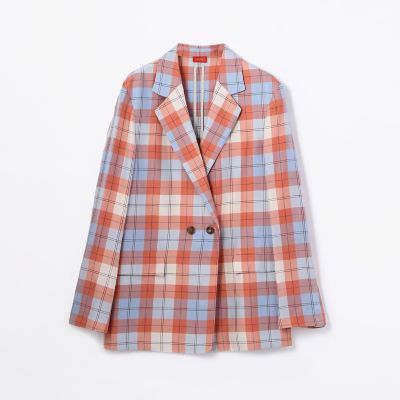 【カジュアル♪】Chloe チェックダブルブレスト テーラード ZELANDER GLEN CHECK ダブルブレストジャケット