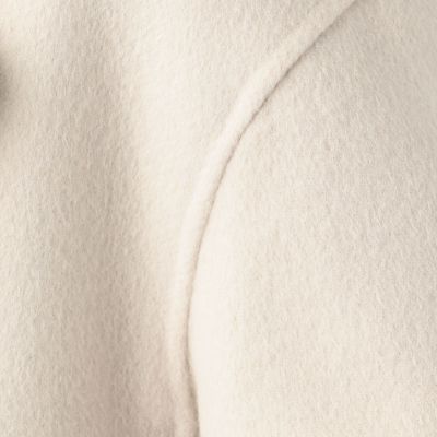 ダブルフェイスメルトン　ベルテッドガウンコート