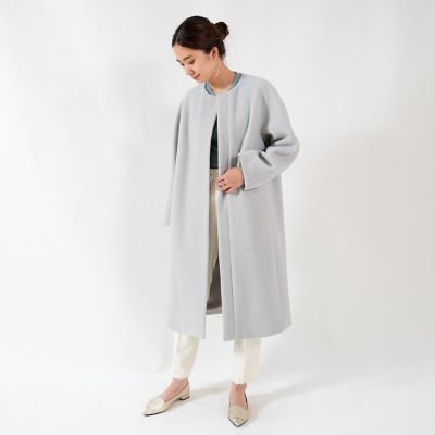 ウールモッサ ノーカラーコート | maison TOMORROWLAND/メゾン