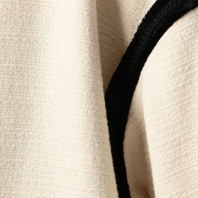 コットンナイロンツイード ノーカラーショートコート | maison