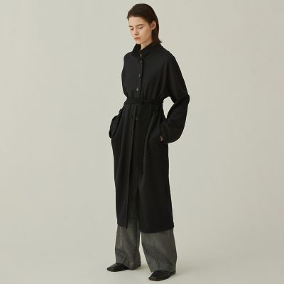 ＜maison TOMORROWLAND＞ニットコンビネーション　ベルテッドコートワンピース