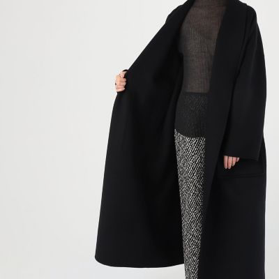 ダブルフェイスメルトンビーバー ベルデッドコート | maison