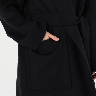 ダブルフェイスメルトンビーバー ベルデッドコート | maison