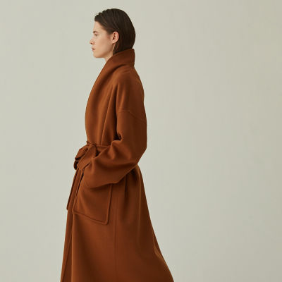 ダブルフェイスメルトンビーバー ベルデッドコート | maison