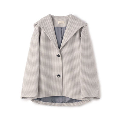 デプレ　ウールダブルモッサフーテッドショートコート♡ ウールダブルモッサ フーデッドショートコート | maison TOMORROWLAND