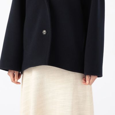 ウールダブルモッサ フーデッドショートコート | maison TOMORROWLAND