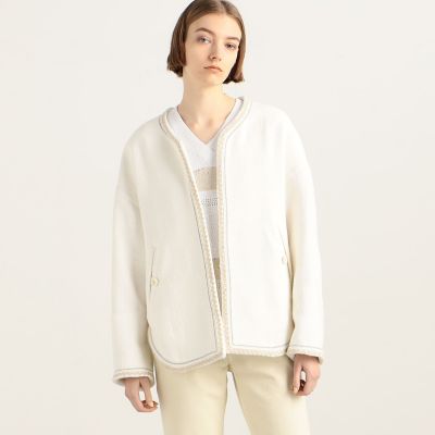 リサイクルコットンツイード ノーカラーショートコート | maison