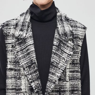 モノワイルドツイード　ロングジレ