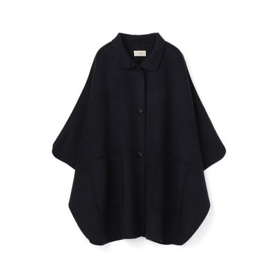 HYKE ハイク DOUBLE FACE CAPE ポンチョ ブラック