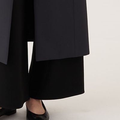 デプレ　ウーステッドトロピカル ロングジャケットコート　チャコールグレー デ・プレ DES PRÉS ウーステッドトロピカル ロングジャケット