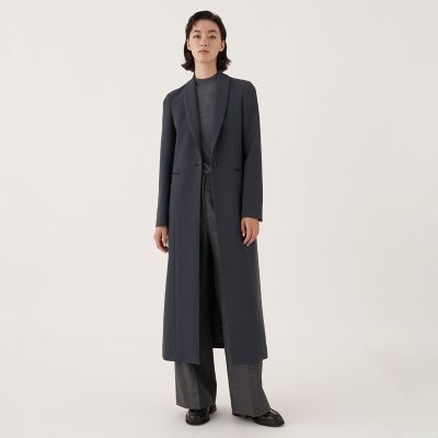 雑誌掲載✨️ebure ライトタフタノーカラードルマンスリーブコート 36 ELIN/エリン)】《STUDIOUS別注》ドルマンスリーブウールコート