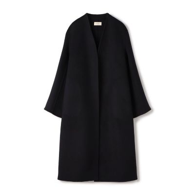 一部WEB限定】ダブルフェイスメルトンビーバー ノーカラーコート