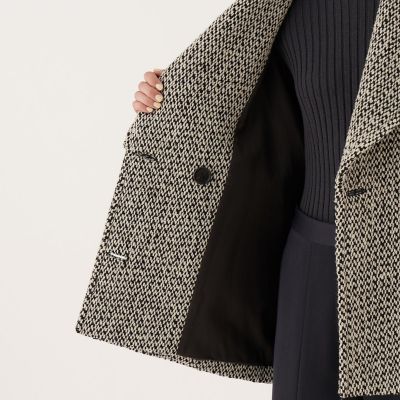 バルキーツイード ビックカラーコート | maison TOMORROWLAND/メゾン