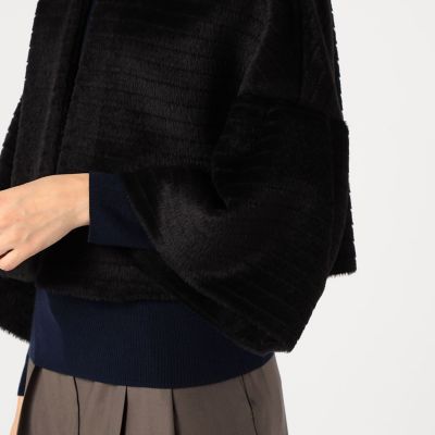 アルパカウールシャギー　ショートイブニングコート