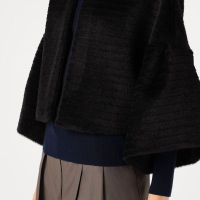 アルパカウールシャギー　ショートイブニングコート