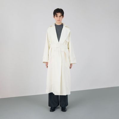 ポリエステルスムースダブルクロス　トレンチコート