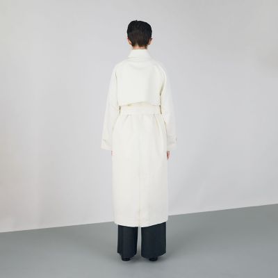 ポリエステルスムースダブルクロス　トレンチコート