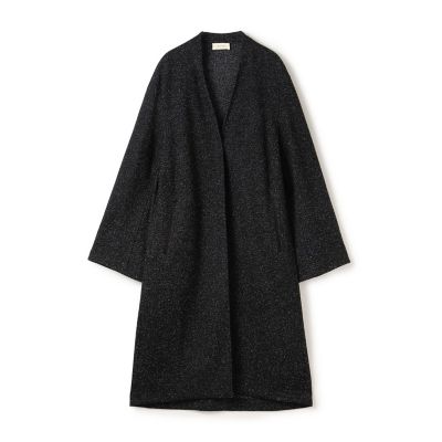 トゥモローランド マカフィー ウール カシミア コート 黒 日本製 【38】 ウールカシミヤリバー チェスターコート | maison TOMORROWLAND
