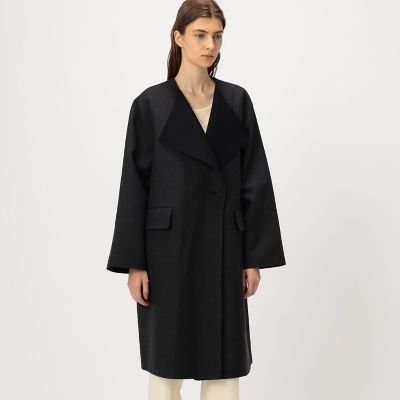 送料無料】ブルフェイスツイル オープンカラーコート | maison