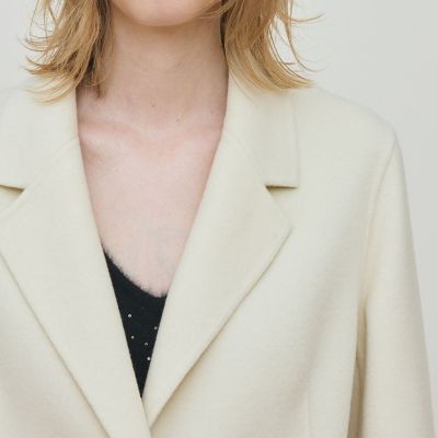 ダブルフェイスメルトンビーバー チェスターコート | maison