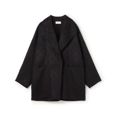 中古　ダブルフェイスメルトンビーバー ショートコート 一部WEB限定】ダブルフェイスメルトンビーバー ショート