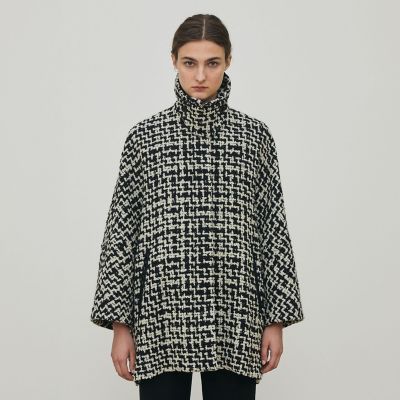 ビンテージブークレーツイード バルカラーコート | maison