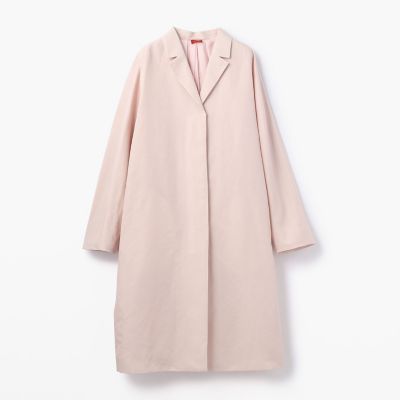 リネンナイロンツイル ラペルカラーライトコート | maison