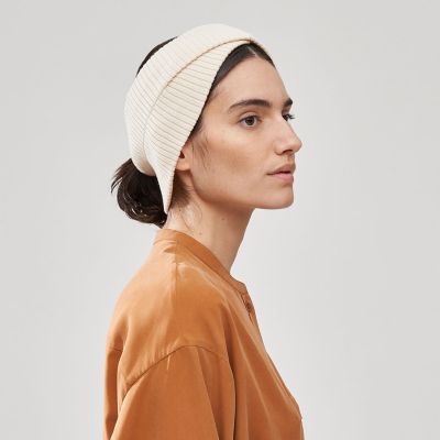 ウーステッドウールリブ　ヘアバンド