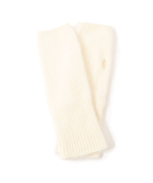 ＜三越伊勢丹/公式＞ トゥモローランド フォックスカシミヤ フィンガーレスグローブ 11ホワイト 手袋・グローブ
