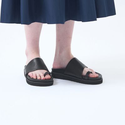 新品　MACKINTOSH PHILOSOPHY ブラックサンダル 24.5 シープレザーサンダル | MACKINTOSH PHILOSOPHY (Women