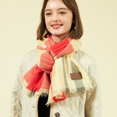 ウォッシャブルカシミヤブロックチェックストール | MACKINTOSH