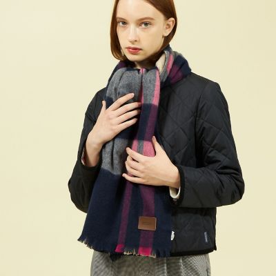 ＜MACKINTOSH PHILOSOPHY (Women)＞ウォッシャブルカシミヤブロックチェックストール