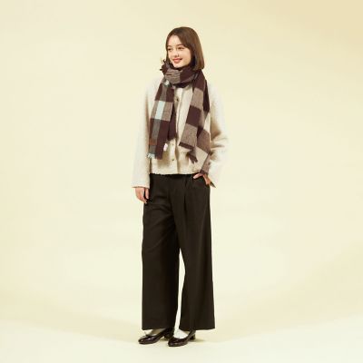 ウォッシャブルカシミヤブロックチェックストール | MACKINTOSH