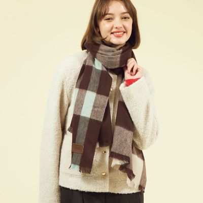ウォッシャブルカシミヤブロックチェックストール | MACKINTOSH