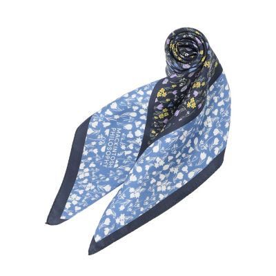 Snowblue Gardenシルクプリントスカーフ | MACKINTOSH