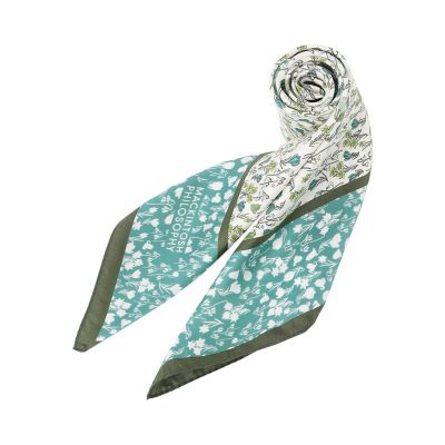 Snowblue Gardenシルクプリントスカーフ | MACKINTOSH