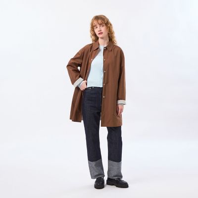 BAWTRY（バウトリー）】コットンポプリンステンカラーコート