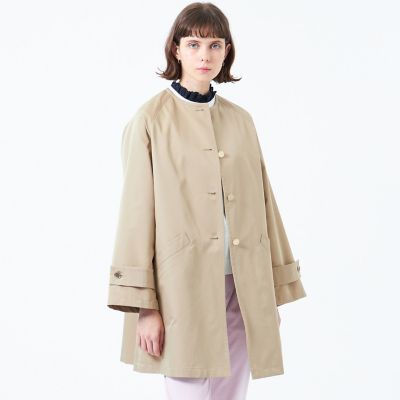 ＜MACKINTOSH PHILOSOPHY (Women)＞【ＷＥＬＢＵＲＹ　ＮＯ　ＣＯＬＬＡＲ（ウェルベリーノーカラー）】ダブルクロス製