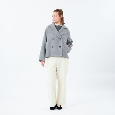 美品　マッキントッシュフィロソフィ Pコート ウールカシミヤ茶 M WEB＆一部店舗限定】【HESSLE P－COAT（ヘスル