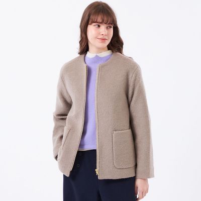 ＜MACKINTOSH PHILOSOPHY (Women)＞【ＷＥＢ＆一部店舗限定】ウールパイルノーカラーショートコート