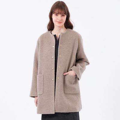 ＜MACKINTOSH PHILOSOPHY (Women)＞【ＷＥＢ＆一部店舗限定】ウールパイルノーカラーコート