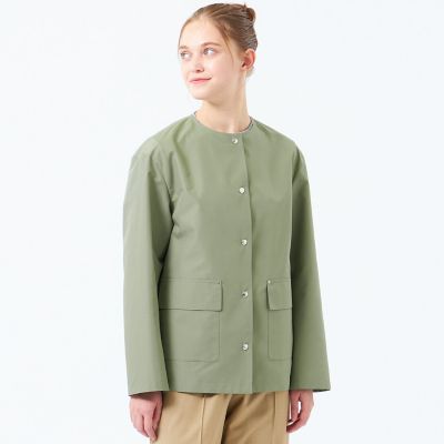 レインウェザークロスノーカラーミドルジャケット | MACKINTOSH