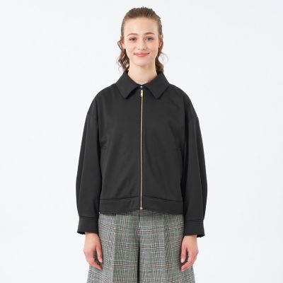 【美品】マッキントッシュ☆リネン　インディゴ　チェック　スイングトップ　ブルゾン WEB＆一部店舗限定】ボンディングスイングトップブルゾン