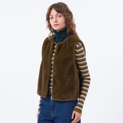 Hollins Vest（ホリンズベスト）】フェイクファージレ
