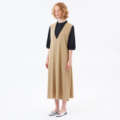 メゾンドフルールプチローブカノン　パラソル広がるジャンパースカート　ベージュ CRANWELL JUMPER SKIRT（クランウェルジャンパー