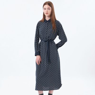 Mackintosh MACKINTOSH PHILOSOPHY (Women)/マッキントッシュ フィロソフィー LUCKENBOOTH(ラッケンブース)ドレスシャツワンピース 29ネイビー ワンピース・ドレス【三越伊勢丹/公式】