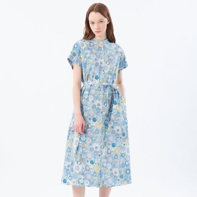 マッキントッシュフィロソフィー　リバティワンピース リバティバンドカラーワンピース | MACKINTOSH PHILOSOPHY (Women