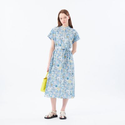 マッキントッシュフィロソフィー　リバティワンピース リバティバンドカラーワンピース | MACKINTOSH PHILOSOPHY (Women