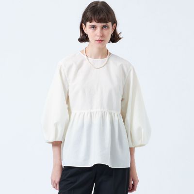 ＜MACKINTOSH PHILOSOPHY (Women)＞リンクルボリュームスリーブブラウス